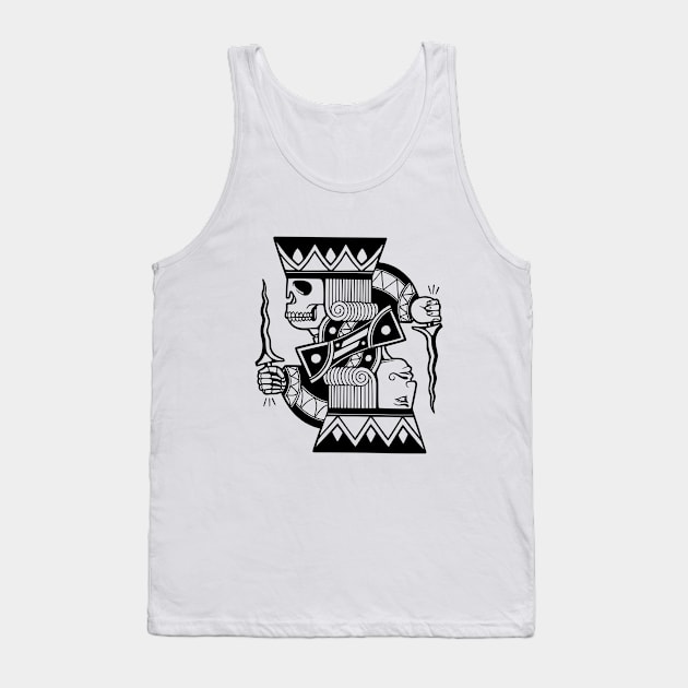 Skeleton Jack Tattoo Ink Sketch Tank Top by MaxGraphic